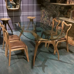 Fratelli Boffi Chairs<Daina Chair in Walnut with Open Back By Nigel Coates