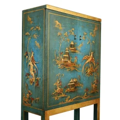 Spini Firenze Bar Cabinets<Dante Chinoiserie-Style Carved Wooden Bar Cabinet