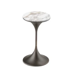 Ghidini 1961 Side Tables<Dapertutto Tall Carrara Brown Side Table by Paolo Rizzato