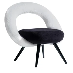 PuraVisione Lounge Chairs<Dark Side Black and White Lounge Chair
