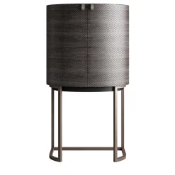 CPRN Homood Bar Cabinets<Dark Walnut Curved Bar Cabinet