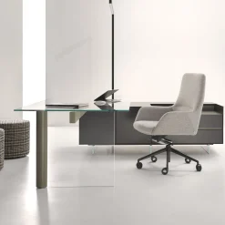 Sitia Office Chairs<Darwin M Gray Fabric And Aluminium Base Office Chair