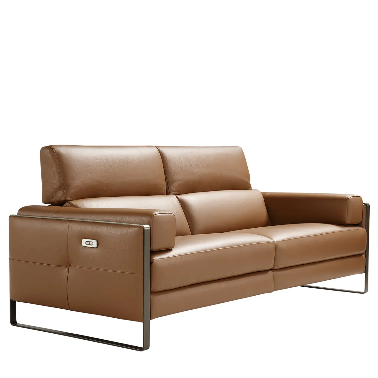 Franco Ferri Sofas<Daunia Brown Leather 3-Seater Sofa