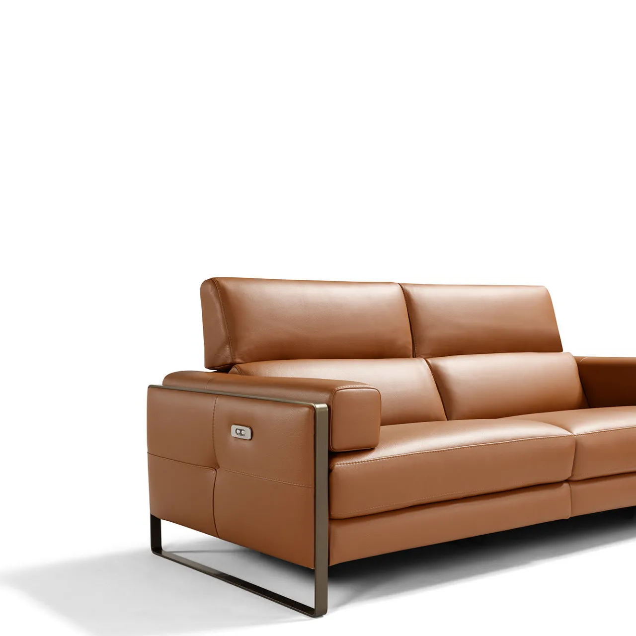 Franco Ferri Sofas<Daunia Brown Leather 3-Seater Sofa