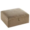 Bedding Atelier Ottomans & Poufs<Dauphin Beige Leather Storage Pouf