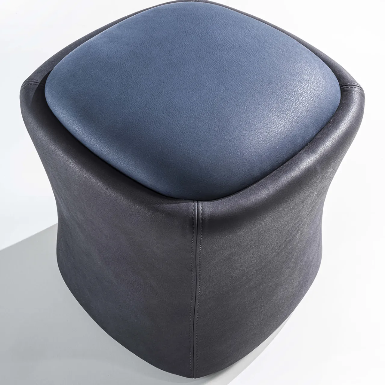 Durame Ottomans & Poufs<Dear Two-Tone Blue Pouf