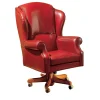 Marzorati Office Chairs<Deep Red Leather Armchair