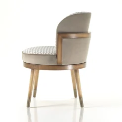 Morello Gianpaolo Lounge Chairs<Delphi Zig-Zagged-Patterned Walnut Chair