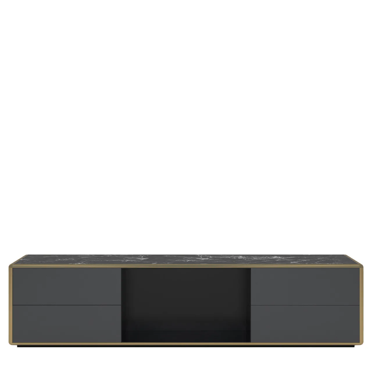 Living Couture Sideboards Buffets<Desirè Marble Top Sideboard with Leather Drawers