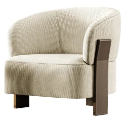 Meroni & Colzani Armchairs<Diamante Glamour Beige Fabric Armchair Designed by Marco Piva