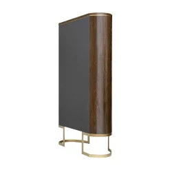 Franco Bianchini Cabinets<Diamond Wardrobe in Sucupira Wood with Gloss Finish