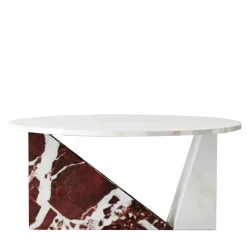 Dimarmo Coffee Tables<Dieus Coffee Table in Gold Calacatta and Red Levanto Marbles by Sissy Daniele