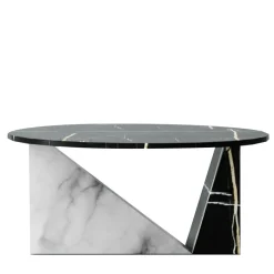 Dimarmo Coffee Tables<Dieus Table in White Carrara and Sahara Noir Marbles by Sissy Daniele