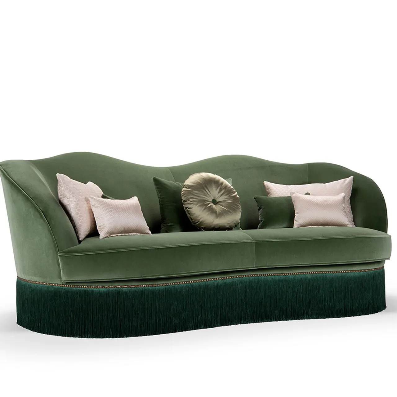 Domingo Salotti Sofas<Dione Green 3-Seater Sofa