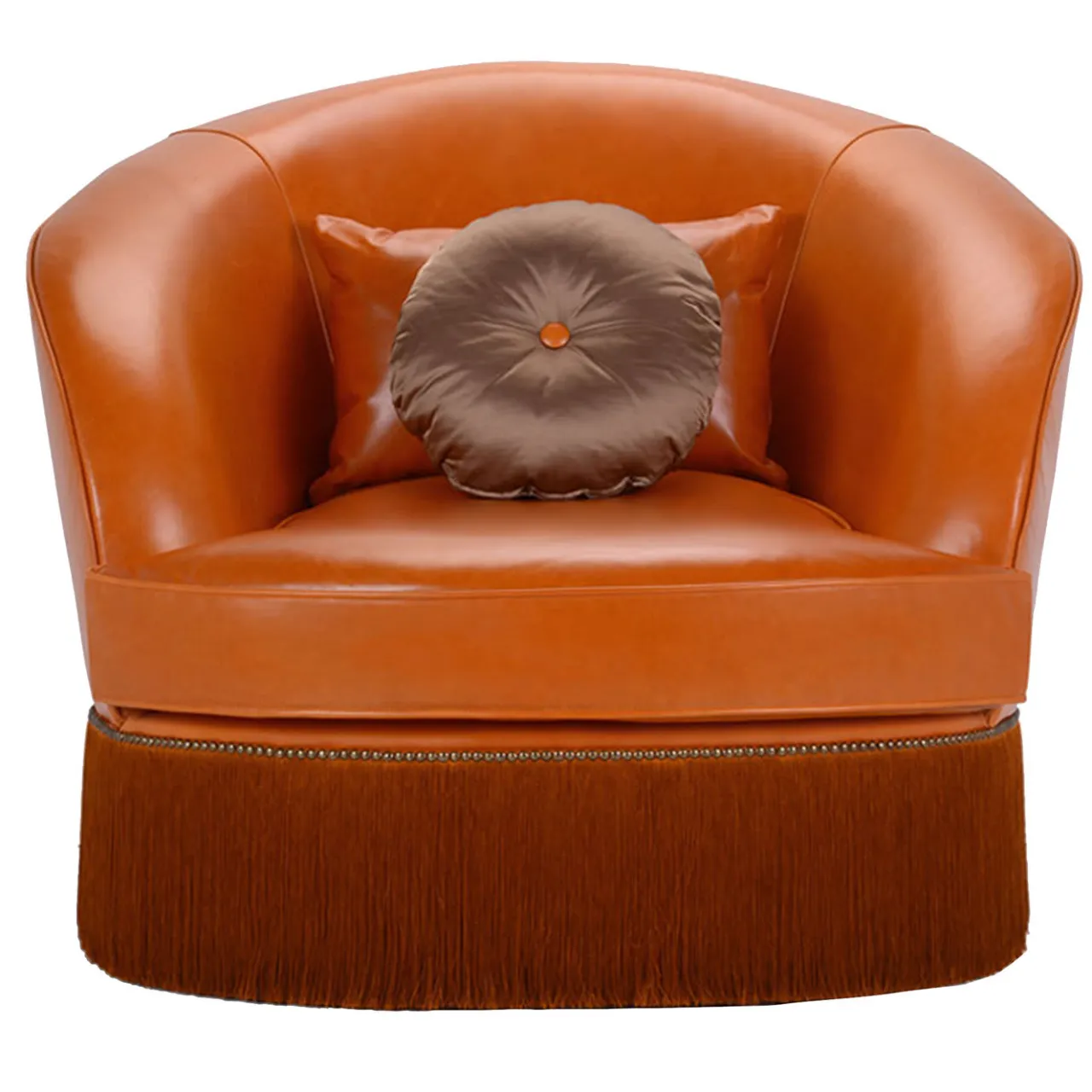 Domingo Salotti Armchairs<Dione Large Red Leather Armchair