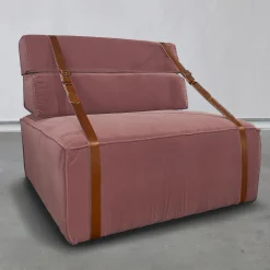 DLA Design Lab Armchairs<Docker Antique Pink Velvet Armchair