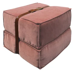 DLA Design Lab Ottomans & Poufs<Docker Antique Pink Velvet Pouf