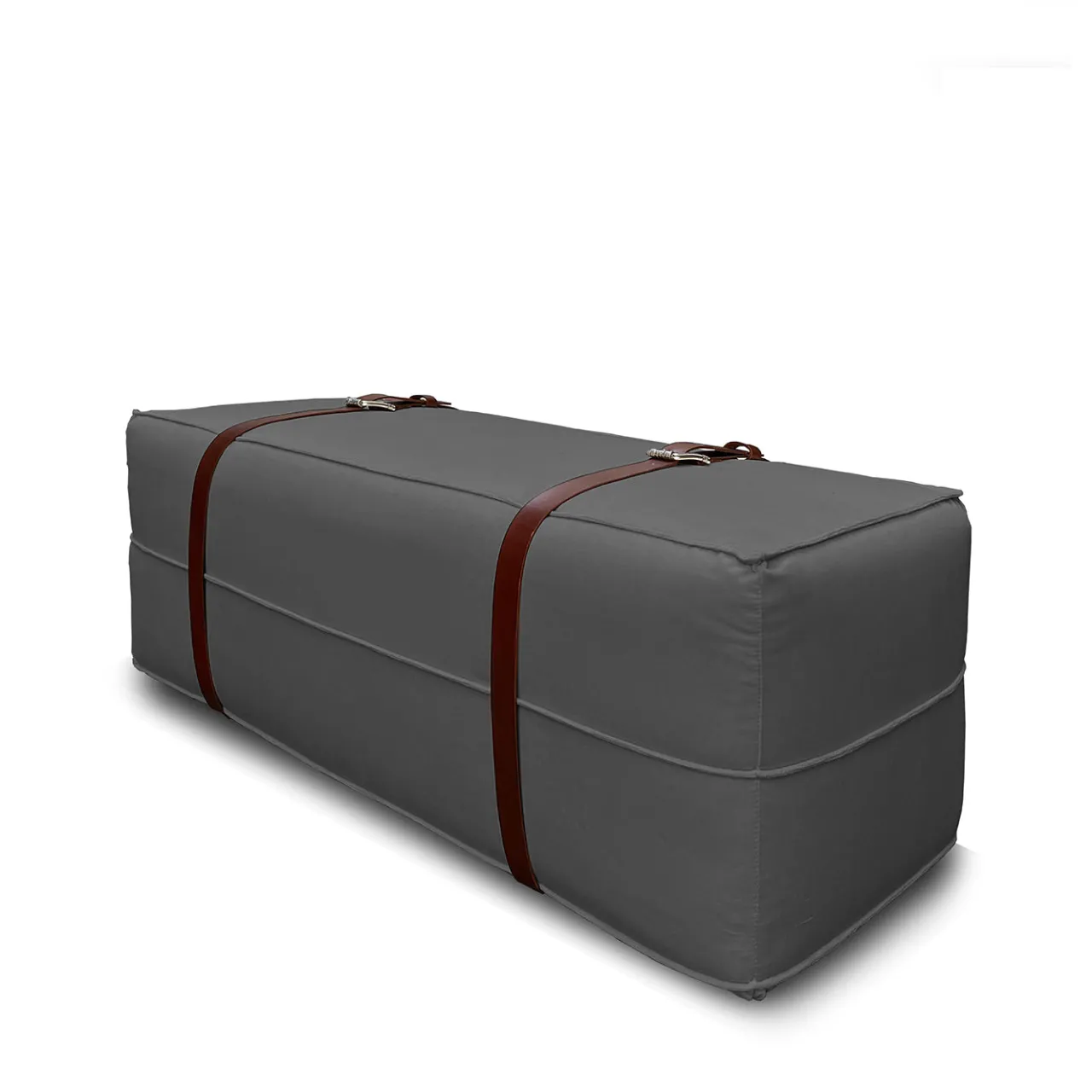 DLA Design Lab Ottomans & Poufs<Docker Ash Gray Velvet Long Pouf