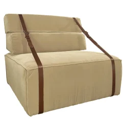 DLA Design Lab Armchairs<Docker Beige Velvet Armchair
