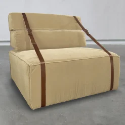 DLA Design Lab Armchairs<Docker Beige Velvet Armchair