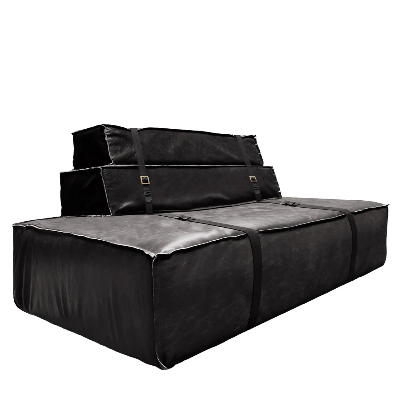 DLA Design Lab Sofas<Docker Black Leather Sofa