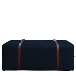 DLA Design Lab Ottomans & Poufs<Docker Blue Navy Velvet Long Pouf