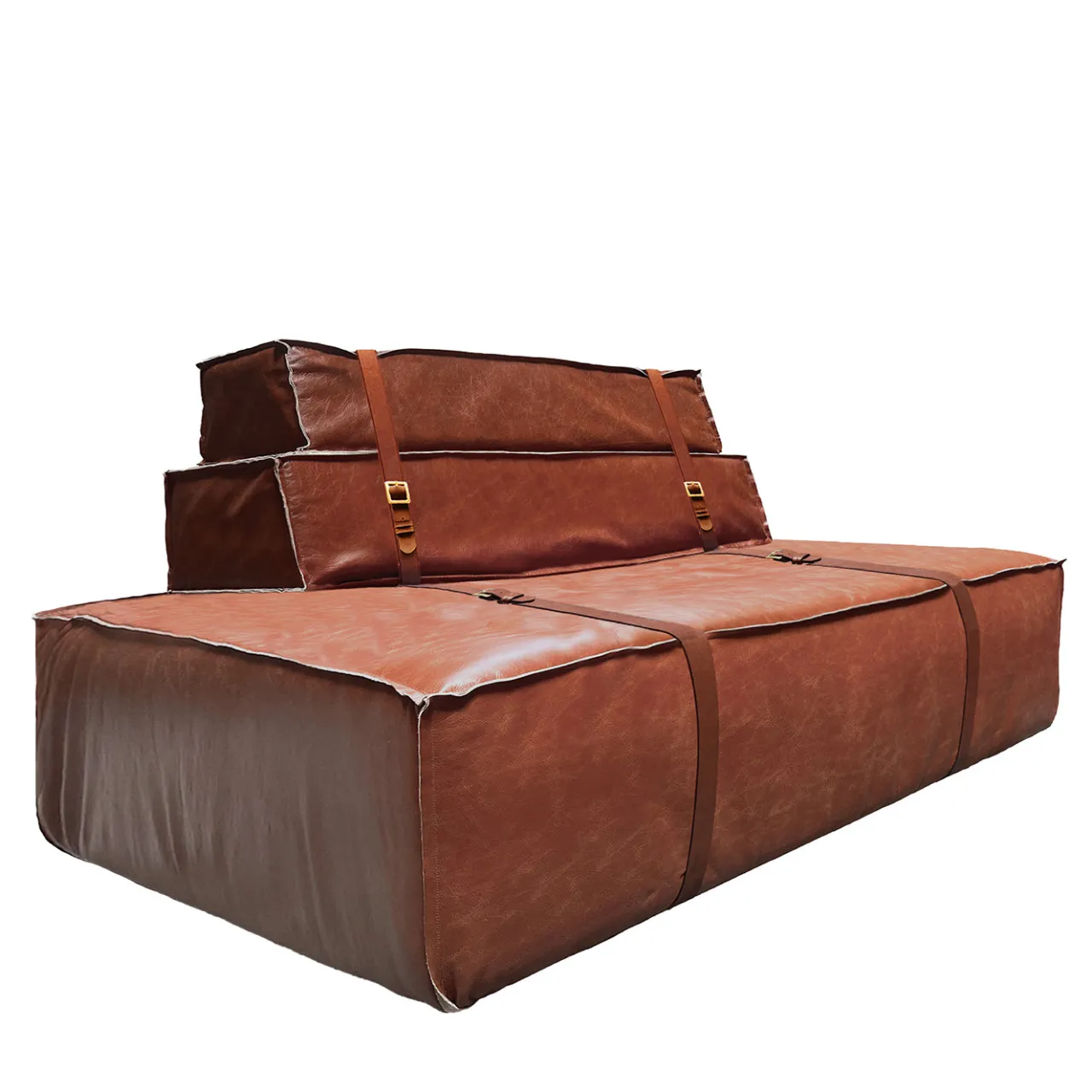 DLA Design Lab Sofas<Docker Cognac Brown Leather Sofa