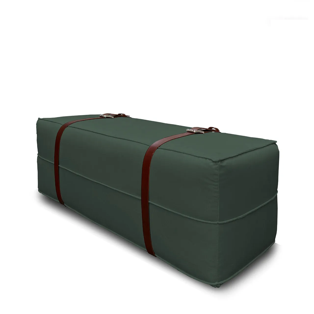 DLA Design Lab Ottomans & Poufs<Docker English Green Velvet Long Pouf