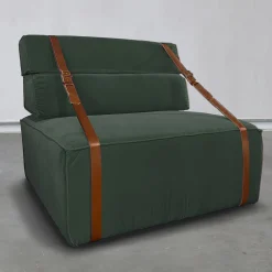 DLA Design Lab Armchairs<Docker English Green Velvet Armchair