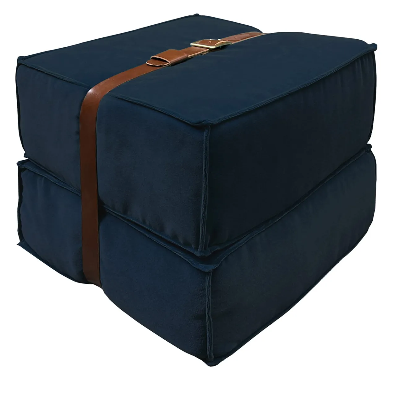 DLA Design Lab Ottomans & Poufs<Docker Navy Velvet Pouf