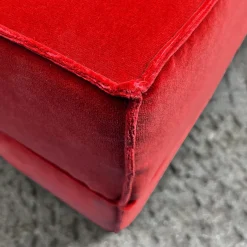 DLA Design Lab Ottomans & Poufs<Docker Red Velvet Pouf