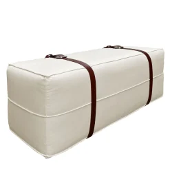 DLA Design Lab Ottomans & Poufs<Docker White Cream Velvet Long Pouf