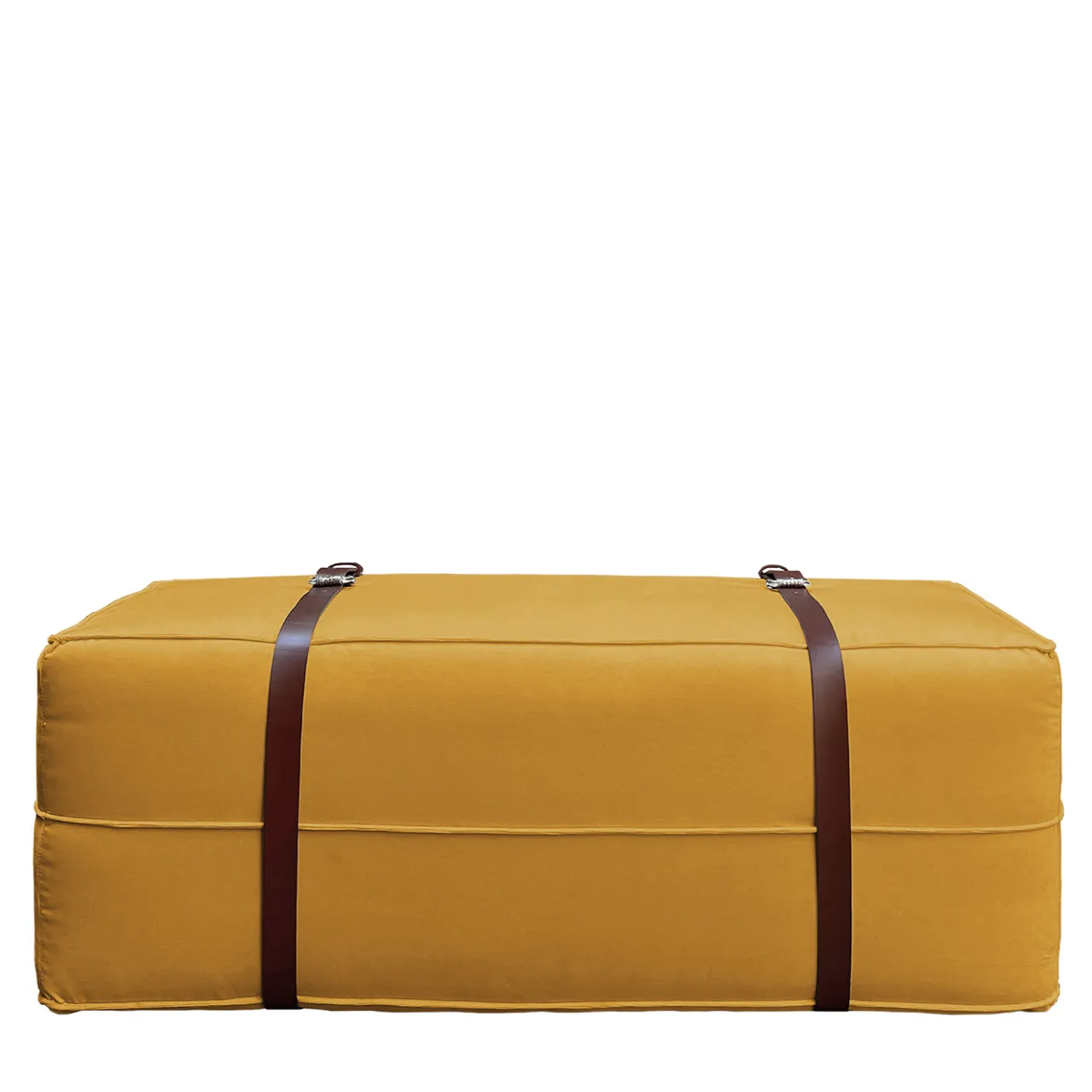 DLA Design Lab Ottomans & Poufs<Docker Yellow Gold Velvet Long Pouf