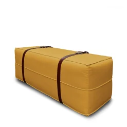 DLA Design Lab Ottomans & Poufs<Docker Yellow Gold Velvet Long Pouf