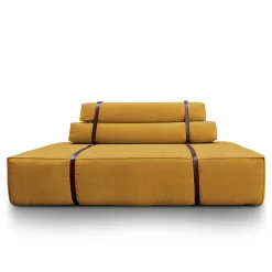 DLA Design Lab Sofas<Docker Yellow Gold Velvet Sofa