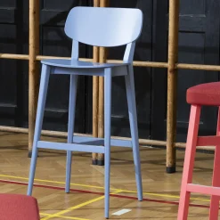 Billiani 1911 Bar Stools<Doll 557 Light Blue Bar Stool by Emilio Nanni
