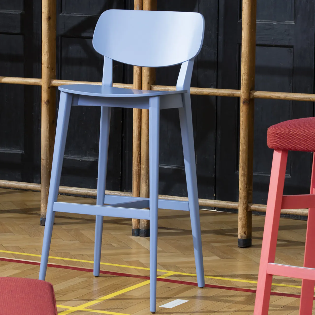 Billiani 1911 Bar Stools<Doll 557 Light Blue Bar Stool by Emilio Nanni
