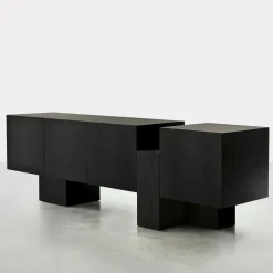 Somaschini Sideboards Buffets<Dolmen Black Ash Sideboard by Dainelli Studio