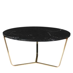 VGnewtrend Coffee Tables<Dolomiti Black Marquina Marble Tall Coffee Table