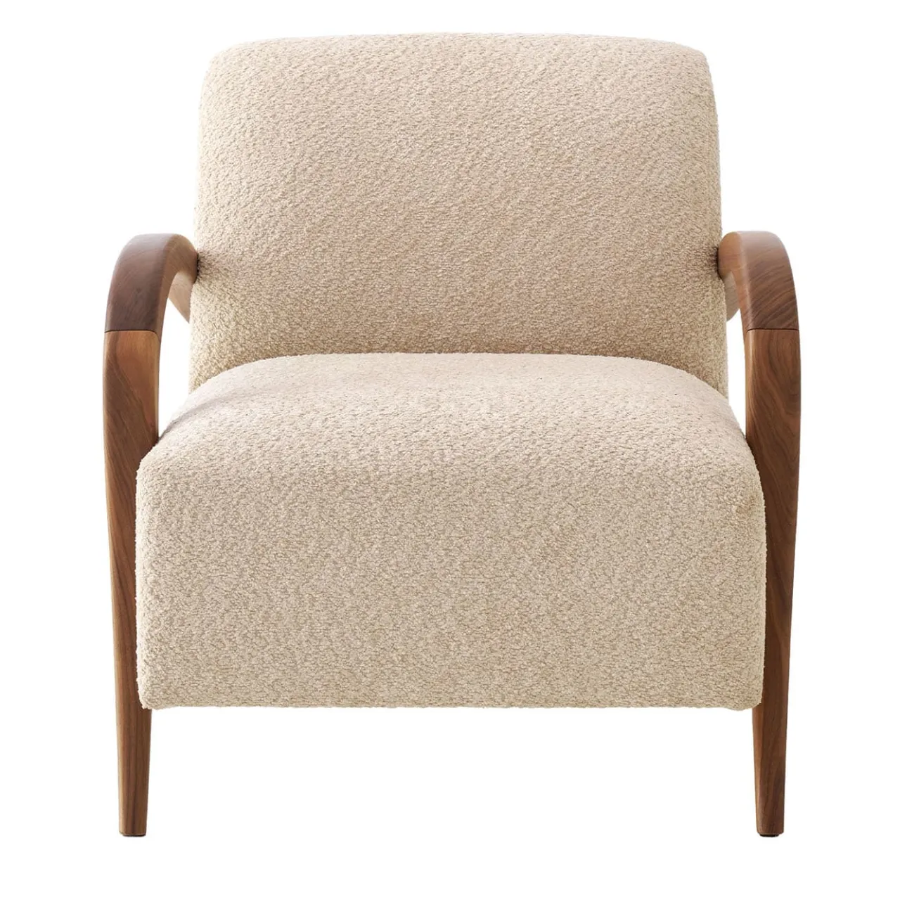 Modesign Armchairs<Domino Beige Walnut Armchair