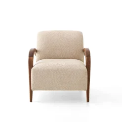 Modesign Armchairs<Domino Beige Walnut Armchair