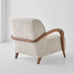 Modesign Armchairs<Domino Beige Walnut Armchair