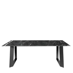 La Sartoria del Marmo by Lombardi Marmi Dining Tables<Domino Black Marquinia Dining Table