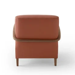 Modesign Armchairs<Domino Cotto Leather & Walnut Armchair