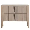 Modesign Nightstands<Domino 2-Drawer Beige Canaletto Walnut Nightstand