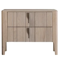 Modesign Nightstands<Domino 2-Drawer Beige Canaletto Walnut Nightstand