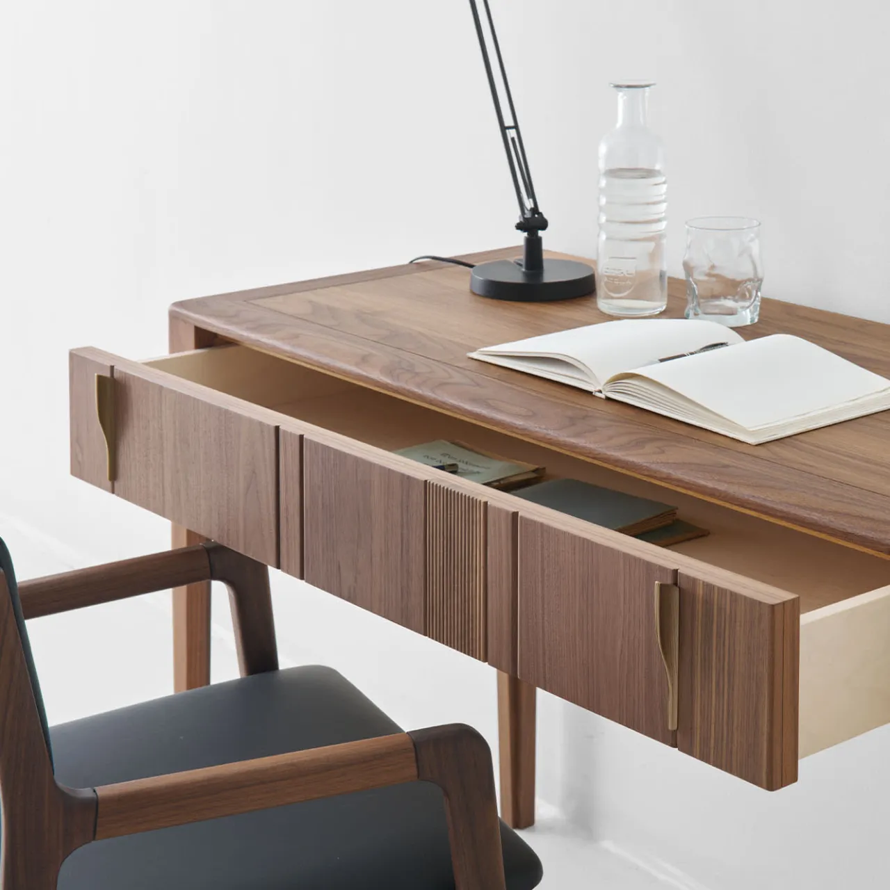 Modesign Desk & Writing Tables<Domino 1-Drawer Canaletto Walnut Writing Desk