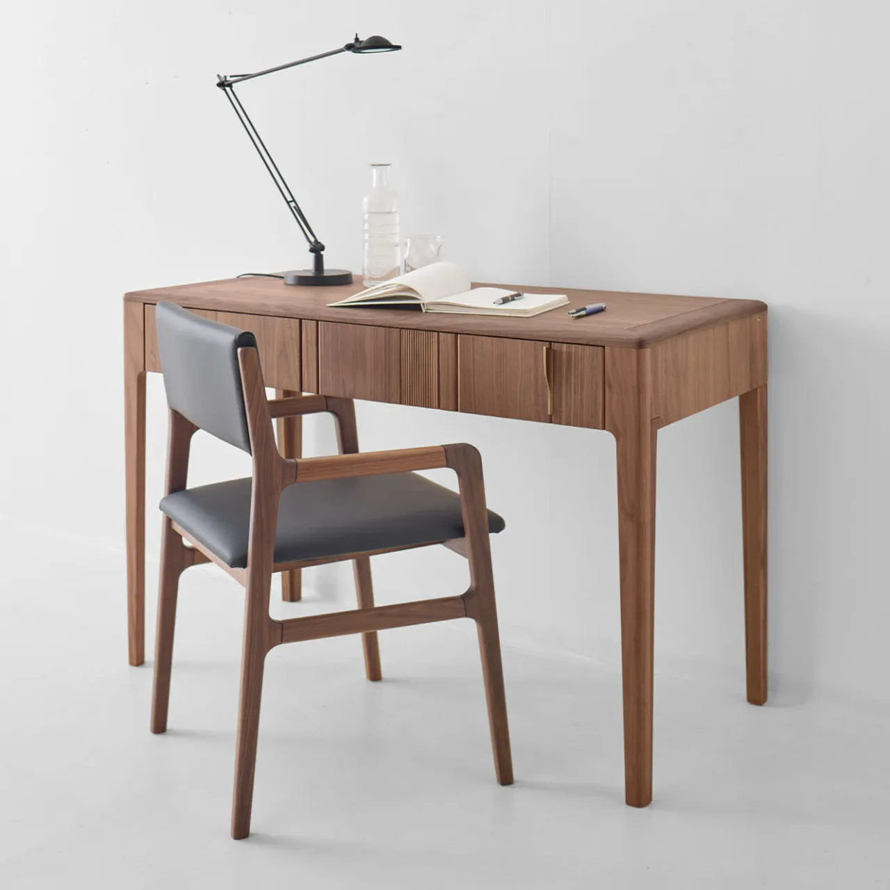 Modesign Desk & Writing Tables<Domino 1-Drawer Canaletto Walnut Writing Desk