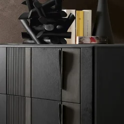 Modesign Dressers<Domino 5-Drawer Two-Toned Gray Canaletto Walnut Chest of Drawers