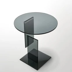 Glas Italia Side Tables<Don Gerrit All-Gray Side Table by Jean-Marie Massaud